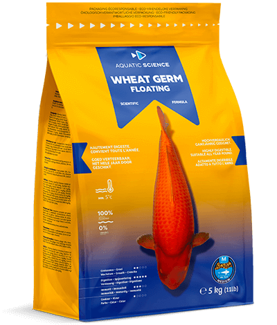 Nourriture pour poissons – Wheat Germ Floating, alimentation flottante pour basses températures et usage annuel.