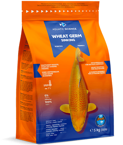 Nourriture pour poissons – Wheat Germ Sinking, alimentation coulante pour basses températures et récupération hivernale.