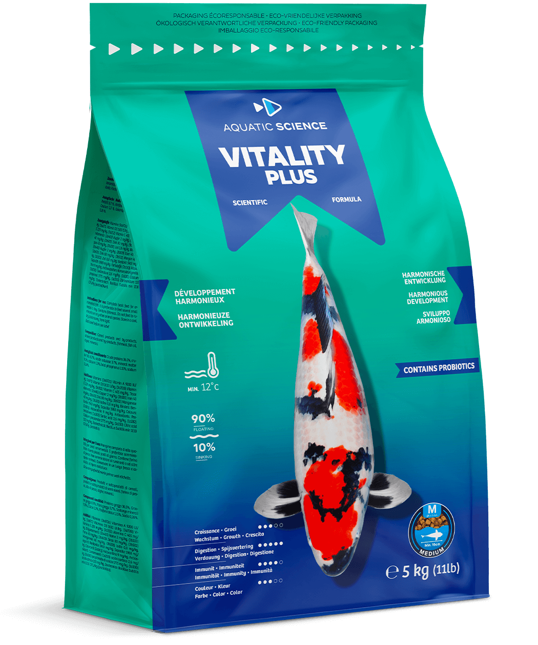 Nourriture pour poissons – Vitality Plus, alimentation hautement nutritive pour croissance et couleurs éclatantes.